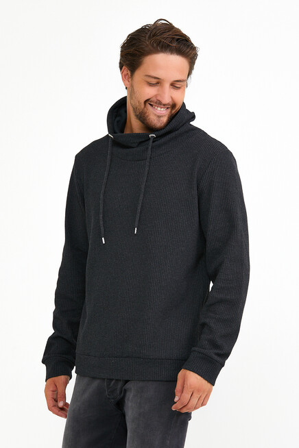 Süperlife Erkek Şal Yaka Regular Fit Brooklyn İnce Sweatshirt SPR22SW142