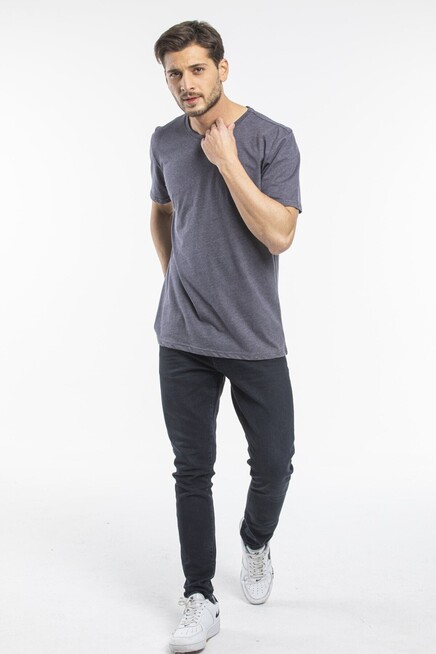 Süperlife Erkek Bisiklet Yaka Dar Kalıp Brooklyn Baskılı Tişort  SPR 266