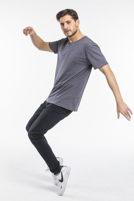 Süperlife Erkek Bisiklet Yaka Dar Kalıp Brooklyn Baskılı Tişort  SPR 266