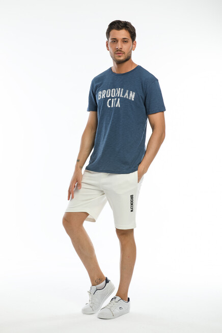 Süperlife Erkek Bisiklet yaka Brooklyn City Baskılı Tişort SPR 253