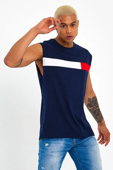 Süperlife Erkek Bisiklet Yaka Regular Fit Garnili Tişort SPR23AT346