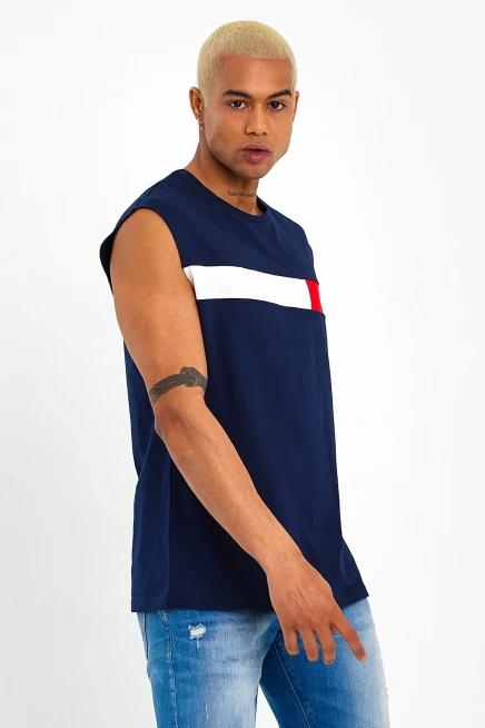 Süperlife Erkek Bisiklet Yaka Regular Fit Garnili Tişort SPR23AT346