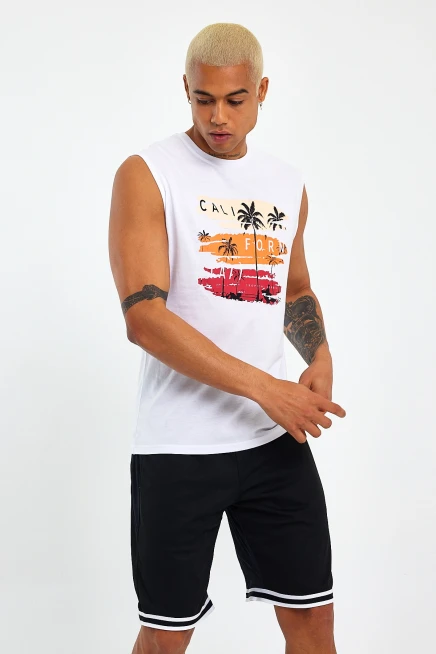 Süperlife Erkek Bisiklet Yaka Regular Fit Baskılı Tişort SPR23AT341