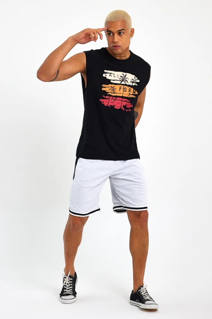 Süperlife Erkek Bisiklet Yaka Regular Fit Baskılı Tişort SPR23AT341