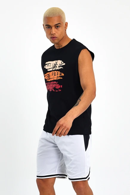 Süperlife Erkek Bisiklet Yaka Regular Fit Baskılı Tişort SPR23AT341