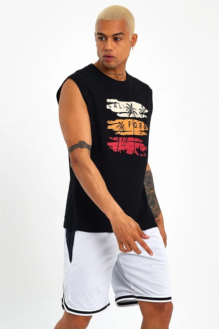 Süperlife Erkek Bisiklet Yaka Regular Fit Baskılı Tişort SPR23AT341