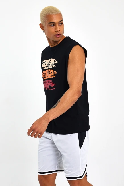 Süperlife Erkek Bisiklet Yaka Regular Fit Baskılı Tişort SPR23AT341