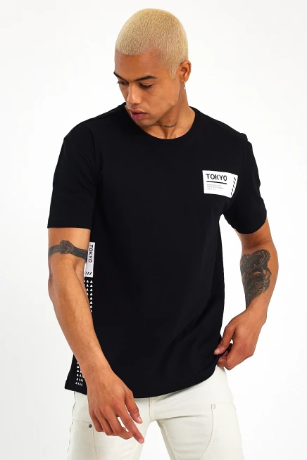 Süperlife Erkek Bisiklet Yaka Regular Fit Tokyo Baskılı Tişort SPR23ts303