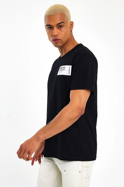 Süperlife Erkek Bisiklet Yaka Regular Fit Tokyo Baskılı Tişort SPR23ts303