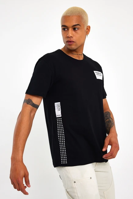 Süperlife Erkek Bisiklet Yaka Regular Fit Tokyo Baskılı Tişort SPR23ts303