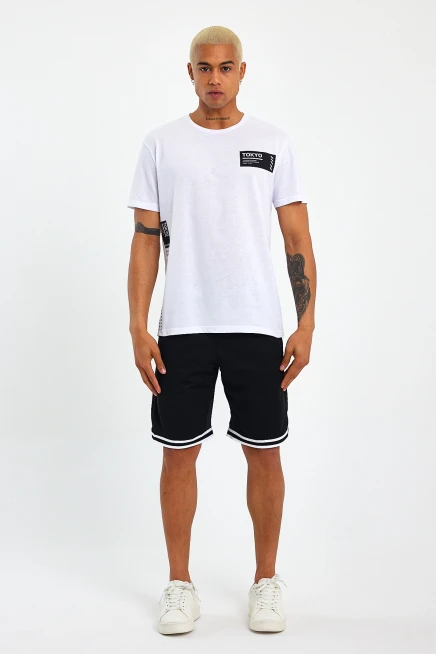 Süperlife Erkek Bisiklet Yaka Regular Fit Tokyo Baskılı Tişort SPR23ts303