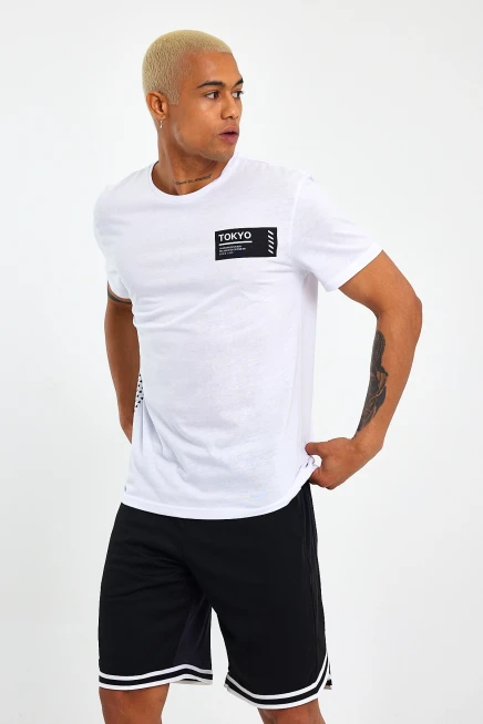 Süperlife Erkek Bisiklet Yaka Regular Fit Tokyo Baskılı Tişort SPR23ts303