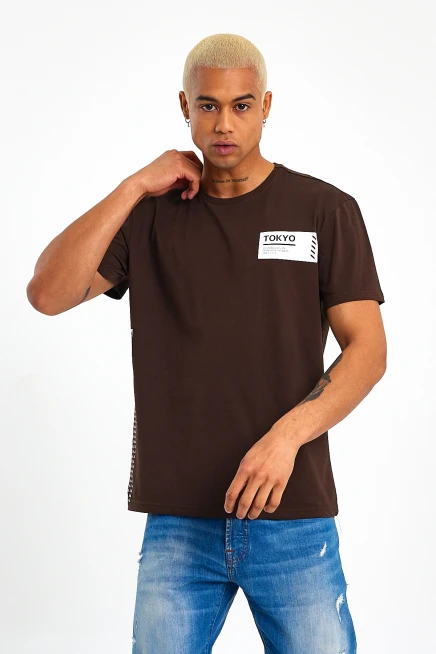 Süperlife Erkek Bisiklet Yaka Regular Fit Tokyo Baskılı Tişort SPR23ts303