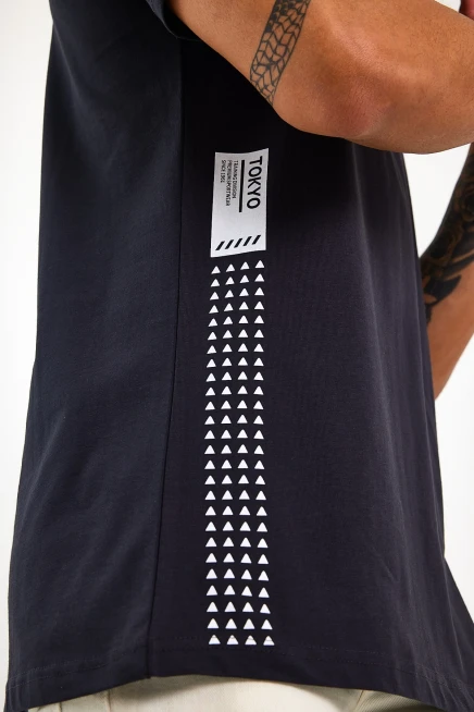 Süperlife Erkek Bisiklet Yaka Regular Fit Tokyo Baskılı Tişort SPR23ts303