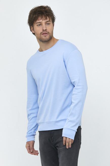 Süperlife Erkek Bisiklet Yaka Slim Fit İnce Sweatshirt SPR 20K17