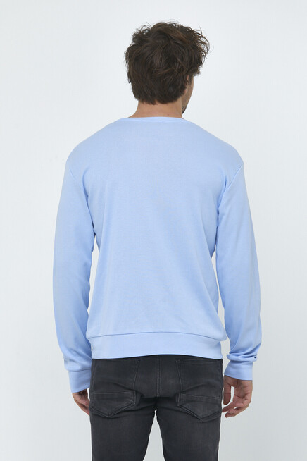 Süperlife Erkek Bisiklet Yaka Slim Fit İnce Sweatshirt SPR 20K17