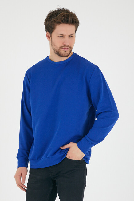 Süperlife Erkek Bisiklet Yaka Regular Fit İnce Sweatshirt SPR 20K30