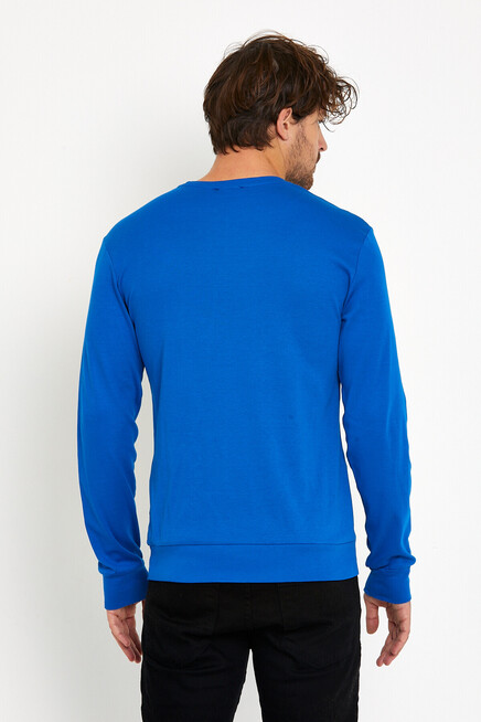 Süperlife Erkek Bisiklet Yaka Slim Fit İnce Sweatshirt SPR 20K17