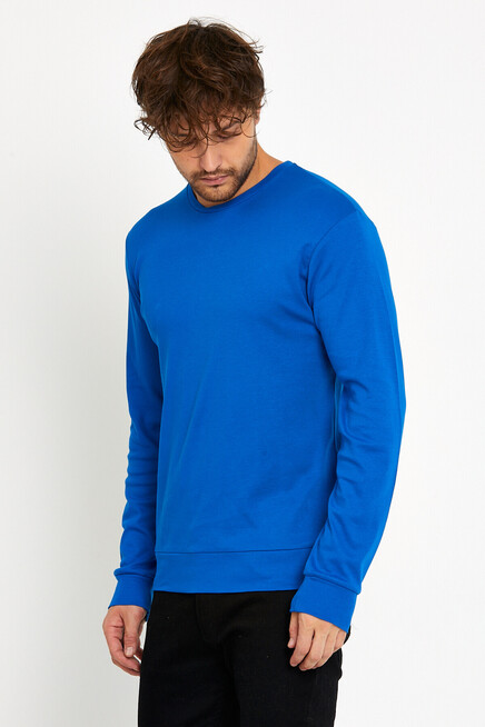 Süperlife Erkek Bisiklet Yaka Slim Fit İnce Sweatshirt SPR 20K17