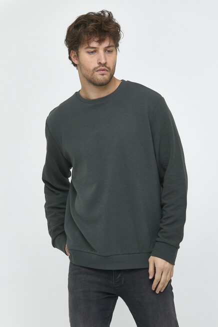 Süperlife Erkek Bisiklet Yaka Regular Fit İnce Sweatshirt SPR 20K30