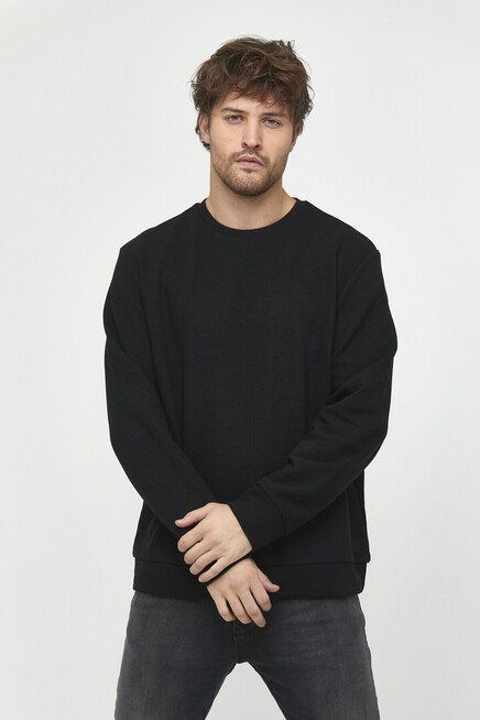 Süperlife Erkek Bisiklet Yaka Regular Fit İnce Sweatshirt SPR 20K30