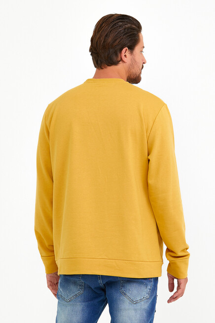 Süperlife Erkek Bisiklet Yaka Regular Fit Tokyo Basklı İnce Sweatshirt spr22sw134