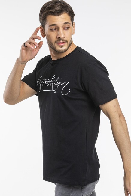 Süperlife Erkek Bisiklet Yaka Dar Kalıp Baskılı Tişort SPR 261