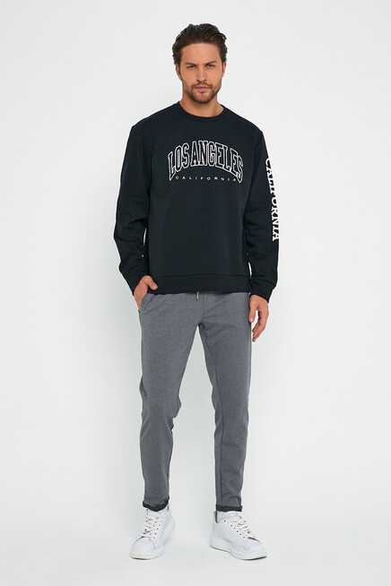 Erkek  Duble Paça Regular Fit Eşofman Altı SPR22EA154