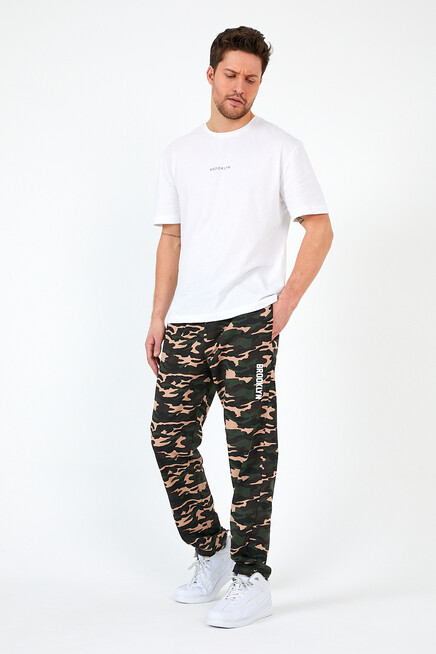 Süperlife Erkek Regular Fit Broklyn Baskılı İnce Eşofman Altı SPR 205