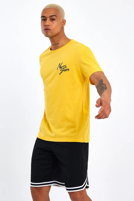 Süperlife Erkek Bisiklet Yaka Oversize Fit Baskılı Tişort spr23TS001