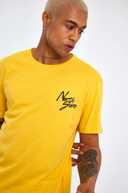 Süperlife Erkek Bisiklet Yaka Oversize Fit Baskılı Tişort spr23TS001