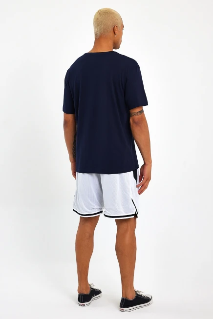 Süperlife Erkek Bisiklet Yaka Oversize Fit Baskılı Tişort spr23TS001