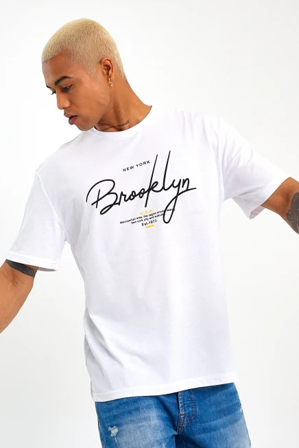 Süperlife Erkek Bisiklet Yaka Standart &Regular Fit Tişort SPR22TS110