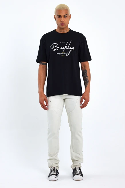 Süperlife Erkek Bisiklet Yaka Standart &Regular Fit Tişort SPR22TS110