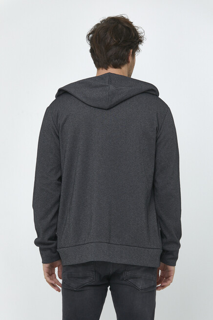 Süperlife Erkek Kapşonlu Regular Fit Yan Cepli İnce Hırka SPR 20K62