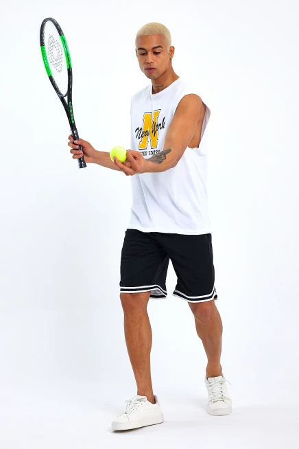 Süperlife Erkek Bisiklet Yaka Regular Fit N Baskılı Tişört SPR22TS117