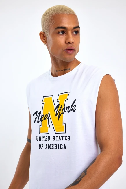 Süperlife Erkek Bisiklet Yaka Regular Fit N Baskılı Tişört SPR22TS117