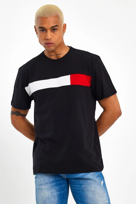 Süperlife Erkek  Bisiklet Yaka Regular Fit Garnili  Tişort SPR23TS301