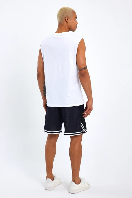 Süperlife Erkek Bisiklet Yaka Regular Fit  Los Angeles Baskılı Tişort SPR22TS123