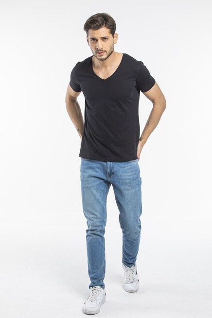 Süperlife Erkek V Yaka Dar Kalp Tişort SPR 246