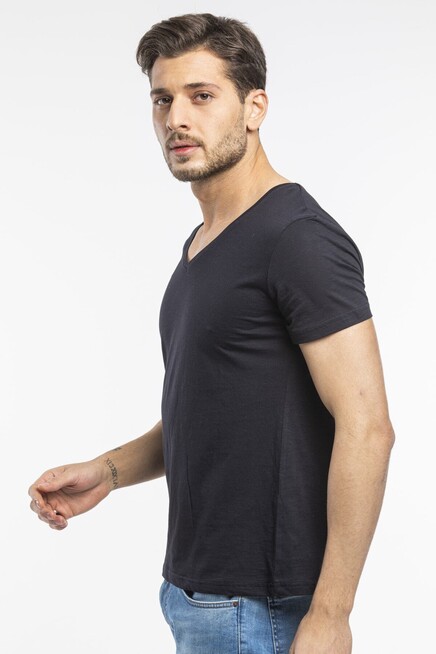 Süperlife Erkek V Yaka Dar Kalp Tişort SPR 246