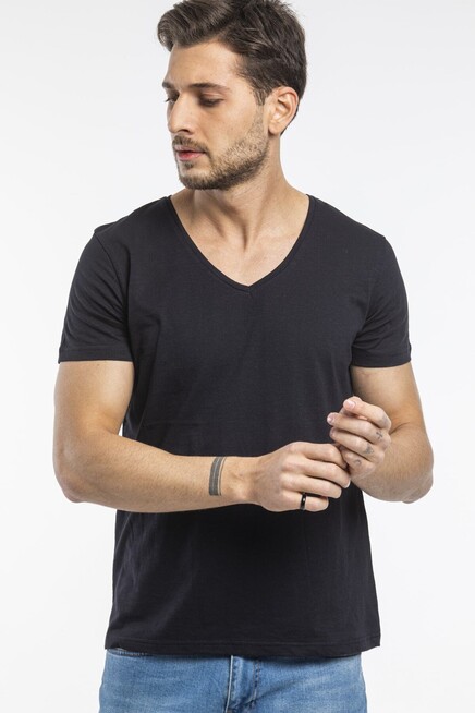Süperlife Erkek V Yaka Dar Kalp Tişort SPR 246