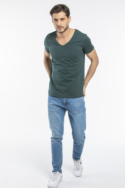 Süperlife Erkek V Yaka Dar Kalp Tişort SPR 246