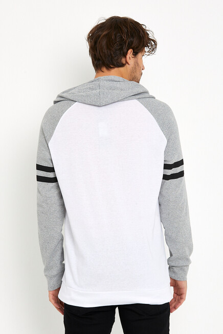 Süperlife Erkek Kapşonlu Regular Fit Kol Baskılı Sweatshirt İnce SPR22SWK105