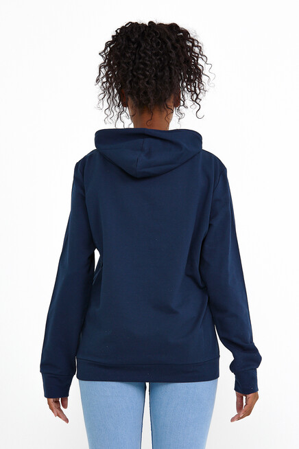 Süperlife Kadın Kapşonlu Regular Fit Tokya Baskılı İnce Sweatshirt SPR22SWK164