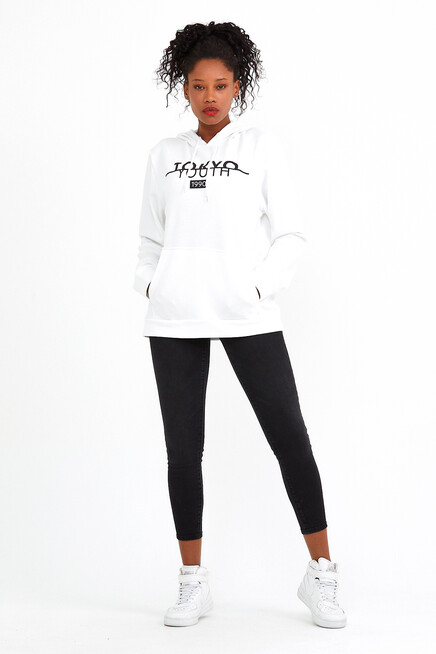 Süperlife Kadın Kapşonlu Regular Fit Tokya Baskılı İnce Sweatshirt SPR22SWK164
