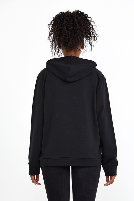 Süperlife Kadın Kapşonlu Regular Fit Tokya Baskılı İnce Sweatshirt SPR22SWK164