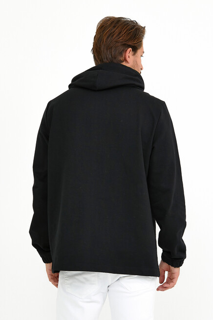 Süperlife Erkek Kapşonlu Regular Fit Yarım Fermuarlı İnce Sweatshirt SPR22SW170