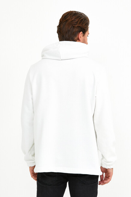 Süperlife Erkek Kapşonlu Regular Fit Yarım Fermuarlı İnce Sweatshirt SPR22SW170