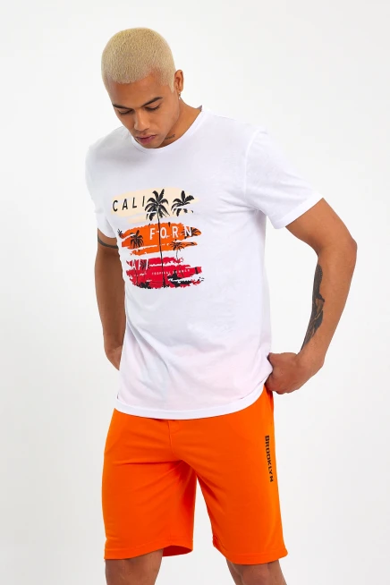 Süperlife Erkek Regular Fit Brooklyn Baskılı Şort SPR 208 